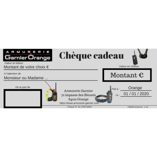Chèque cadeau 80 euros chien