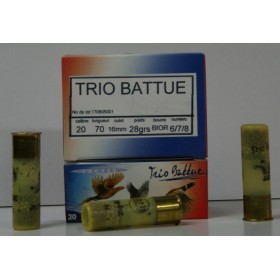 CARTOUCHE JOCKER TRIO BATTUE 28GR BOURRE JUPE PLOMBS DE 6/7/8 CAL. 20/70 X10