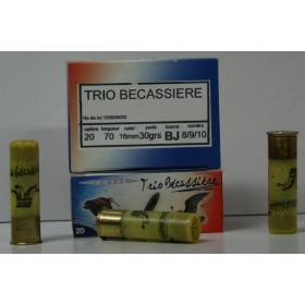 CARTOUCHE JOCKER TRIO BECASSIERE BOURRE JUPE 30GR PLOMBS DE 8/9/10 CAL. 20/70 X10