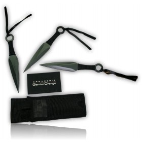 ENSEMBLE DE 3 KUNAI RUBAN NOIR 618