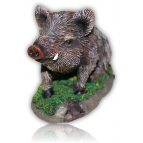 FIGURINE RESINE SANGLIER  - DEBOUT 16CM 13548