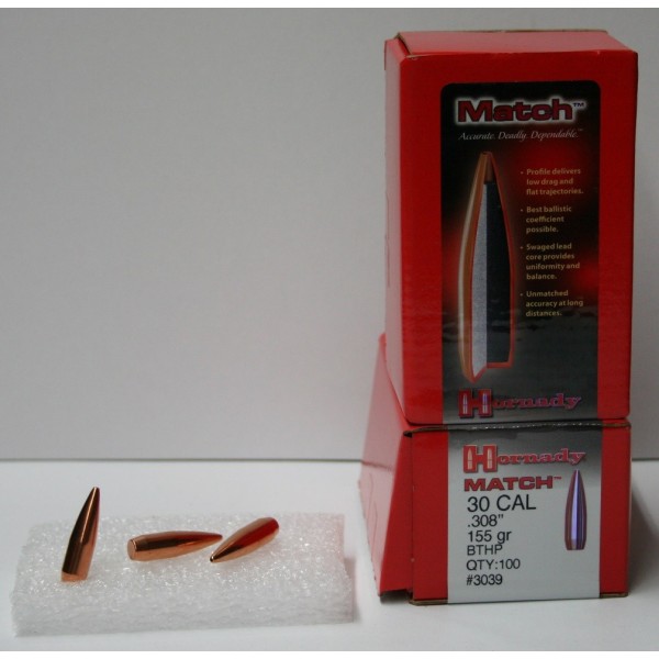 OGIVE HORNADY CAL. 30 155GR BTHP MATCH X100