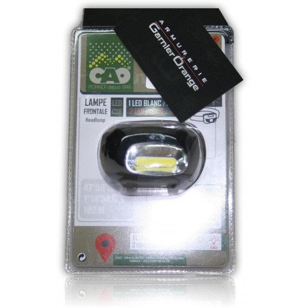 LAMPE FRONTALE 230 LUMENS LED BLANC ROUGE CAO