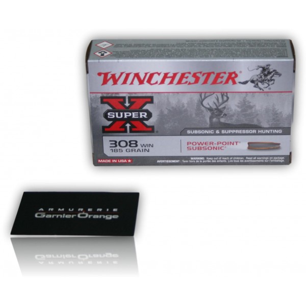 MUNITION WINCHESTER CAL.308 WIN SUBSONIQUE