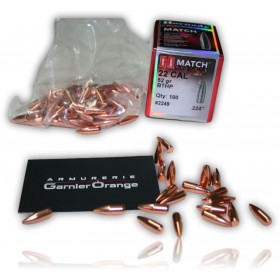 OGIVE HORNADY 22 52 GR BTHP BTE 100 2249