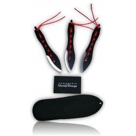 SET 3 COUTEAUX A LANCER ALBAINOX NOIR ROUGE 31857