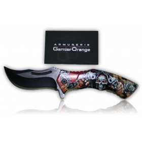 COUTEAU PLIANT TETE DE MORT BI FACES ALBAINOX 18598