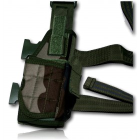 HOLSTER DE CUISSE DROITIER AVEC RABAT DE SECURITE CANON